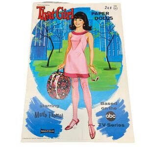 UNCUT "THAT GIRL" PAPER DOLLS Restored 1967 Book 8 pgs Top Grade Papers #109